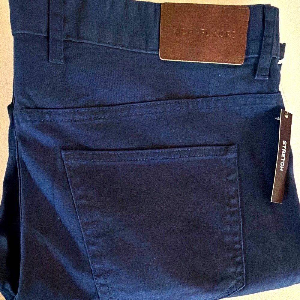 NWT Michael Kors Parker Men's Slim Straight Chino Pants 36x32 Midnight Stretch